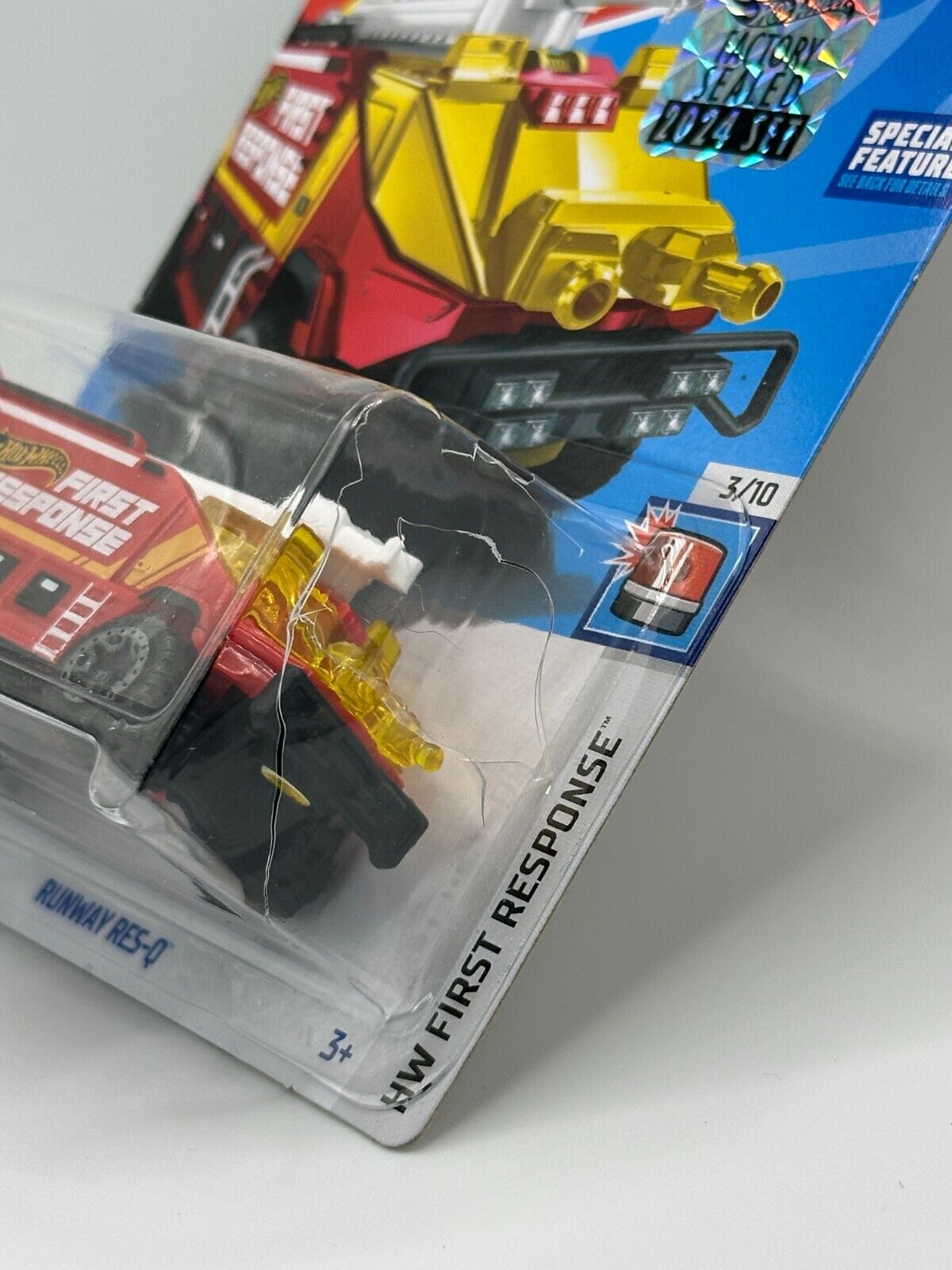 2024 Hot Wheels RLC Factory Sealed First Response Runway Res-Q (Cracked Blister)