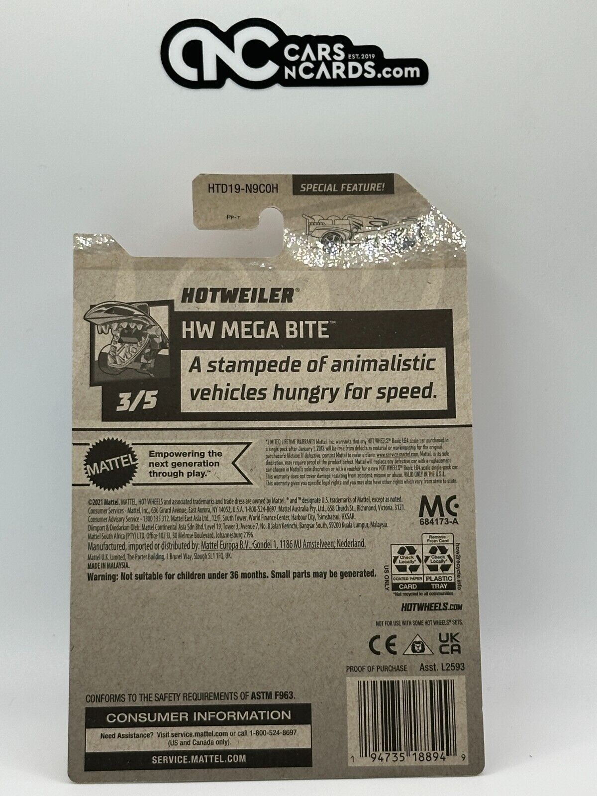 2024 Hot Wheels RLC Factory Sealed HW Mega Bite 3/5 Hotweiler Red (Card Crease)