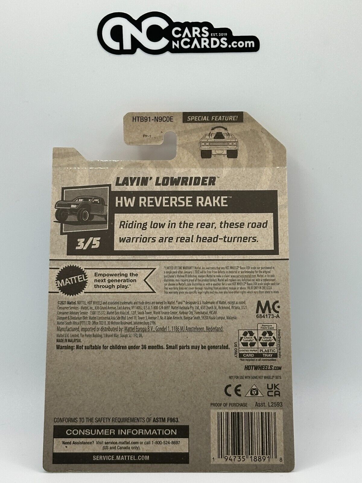 2024 Hot Wheels RLC Factory Sealed Reverse Rake 3/5 Layin' Lowrider 113/250