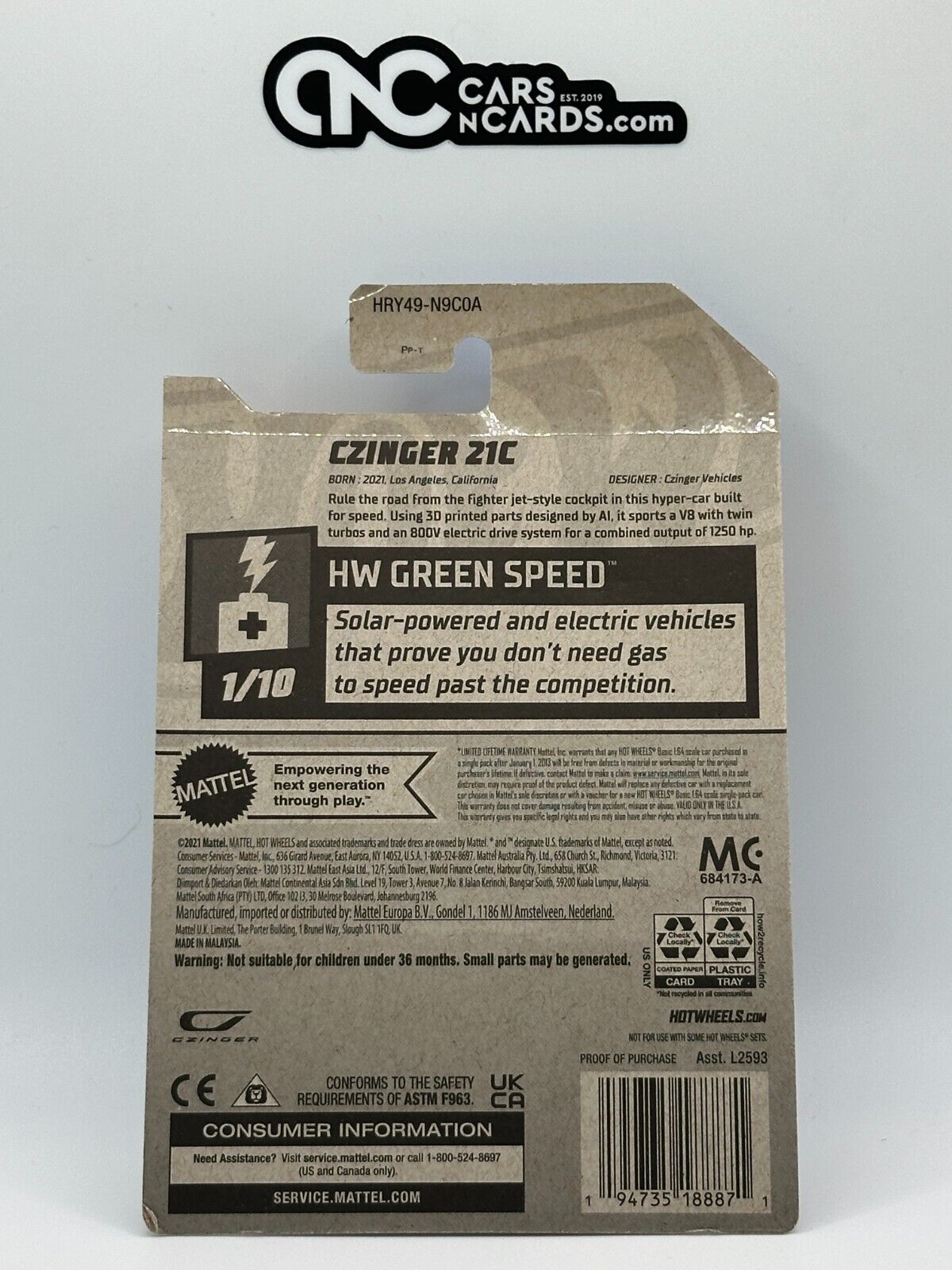 2024 Hot Wheels RLC Factory Sealed HW Green Speed 1/10 Czinger 21C Blue 13/250