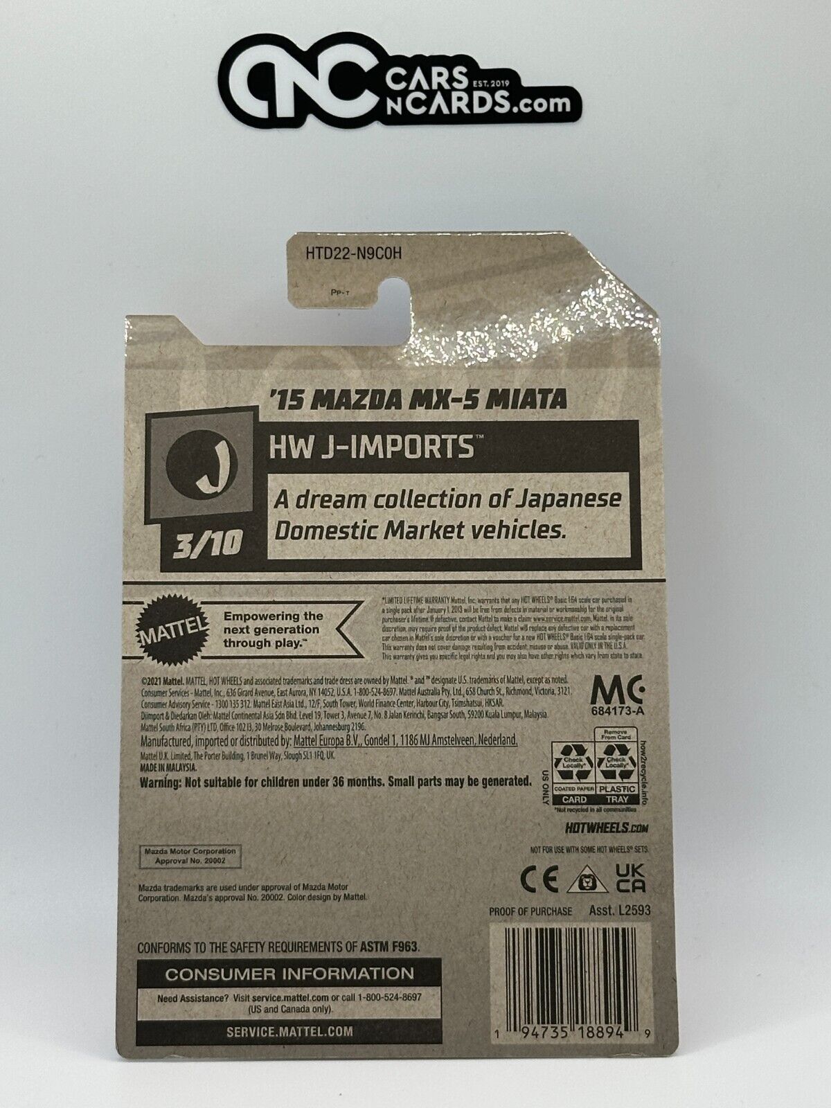 2024 Hot Wheels RLC Factory Sealed HW J-Imports 3/10 '15 Mazda MX-5 Miata Orange