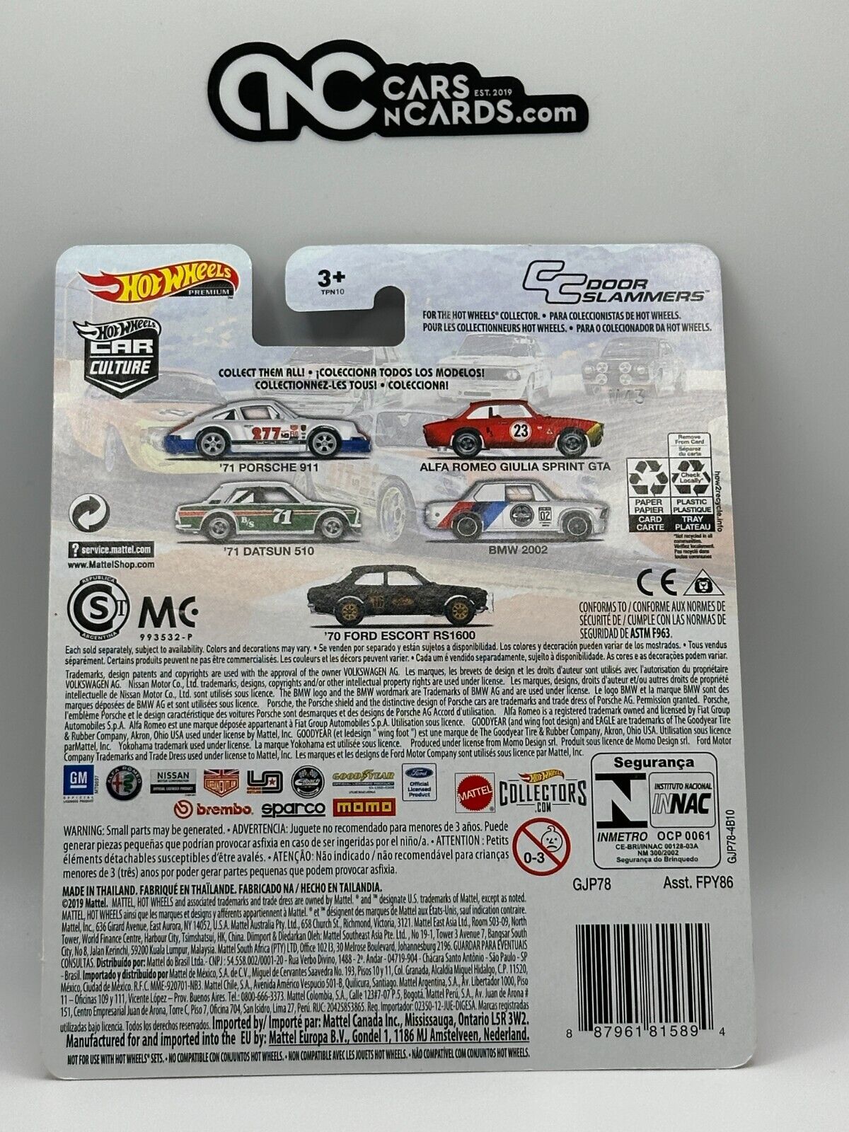 2019 Hot Wheels Premium Car Culture Door Slammers Alfa Romeo Giulia Sprint GTA