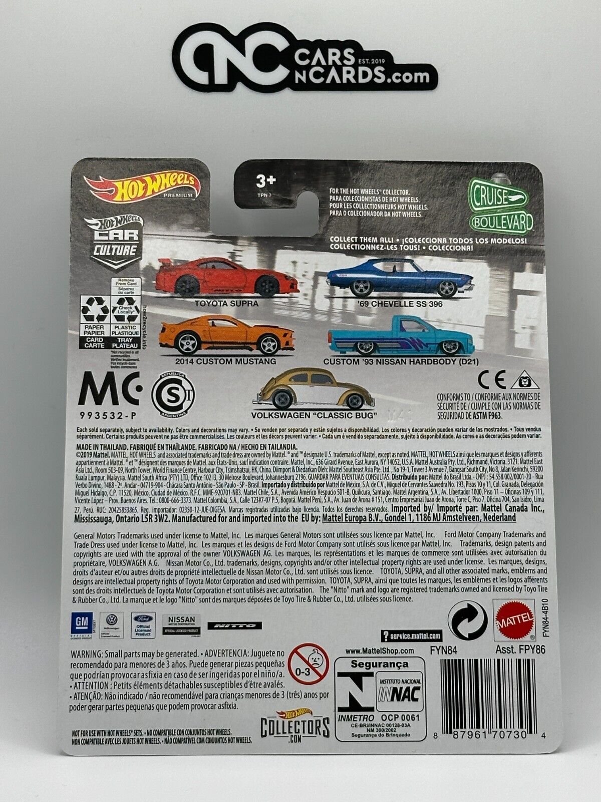 2019 Hot Wheels Premium Car Culture Cruise Boulevard 4/5 '93 Nissan Hardbody D21