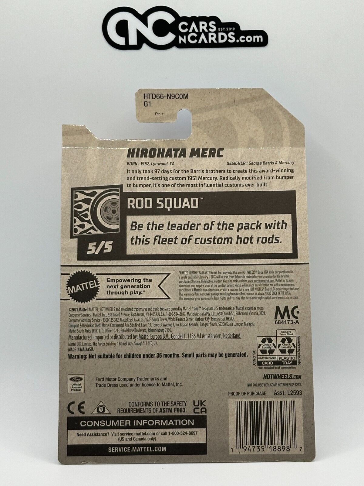 2024 Hot Wheels RLC Factory Sealed Rod Squad 5/5 Hirohata Merc Lime 143/250