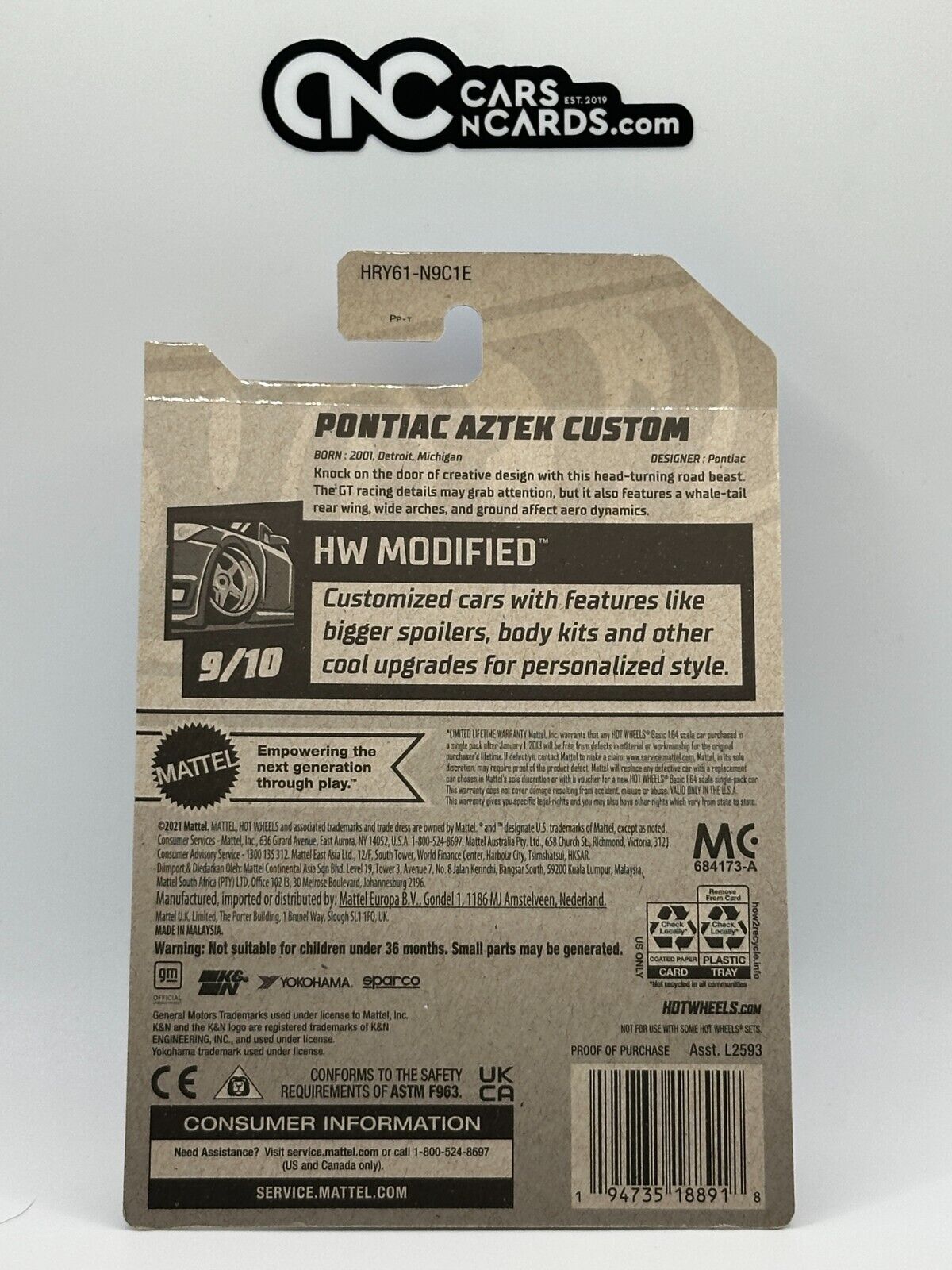 2024 Hot Wheels RLC Factory Sealed HW Modified 9/10 Pontiac Aztek Custom