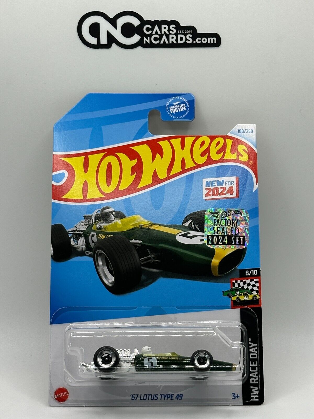 2024 Hot Wheels RLC Factory Sealed Race Day '67 Lotus Type 49 (Cracked Blister)