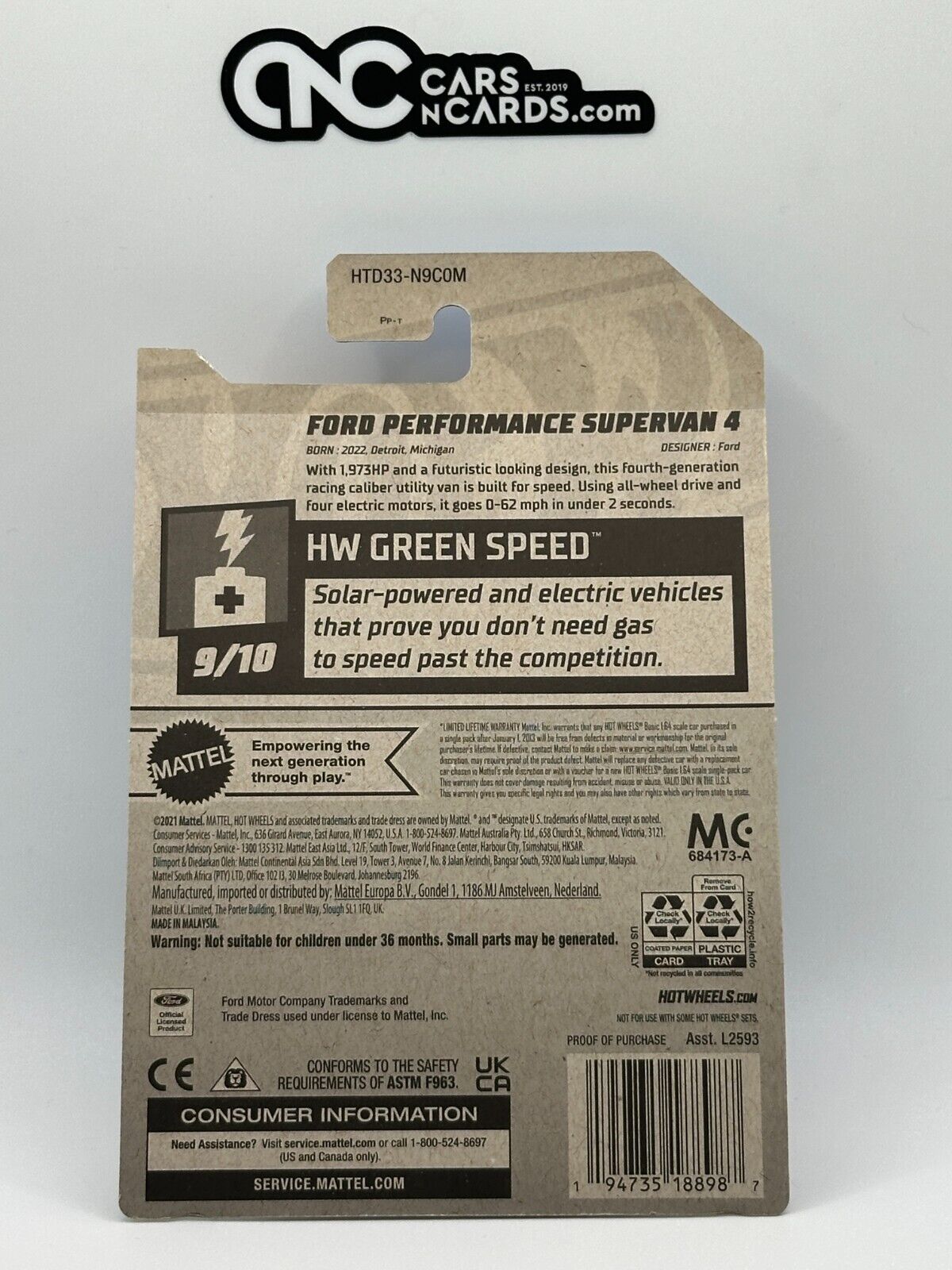 2024 Hot Wheels RLC Factory Sealed Green Speed 9/10 Ford Performance Supervan 4