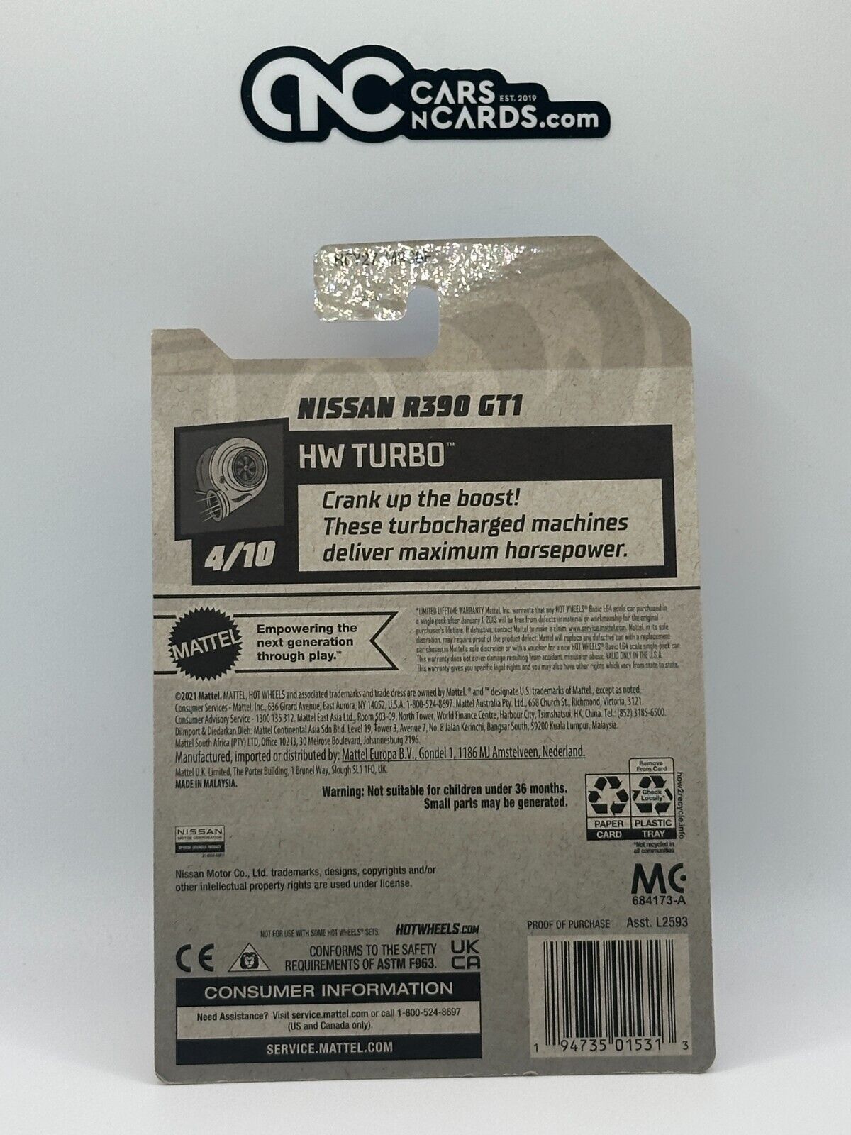 2022 Hot Wheels HW Turbo 4/10 Zamac Nissan R390 GT1