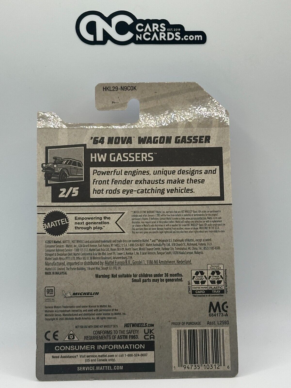 2024 Hot Wheels HW Gassers 2/5 Zamac '64 Nova Wagon Gasser