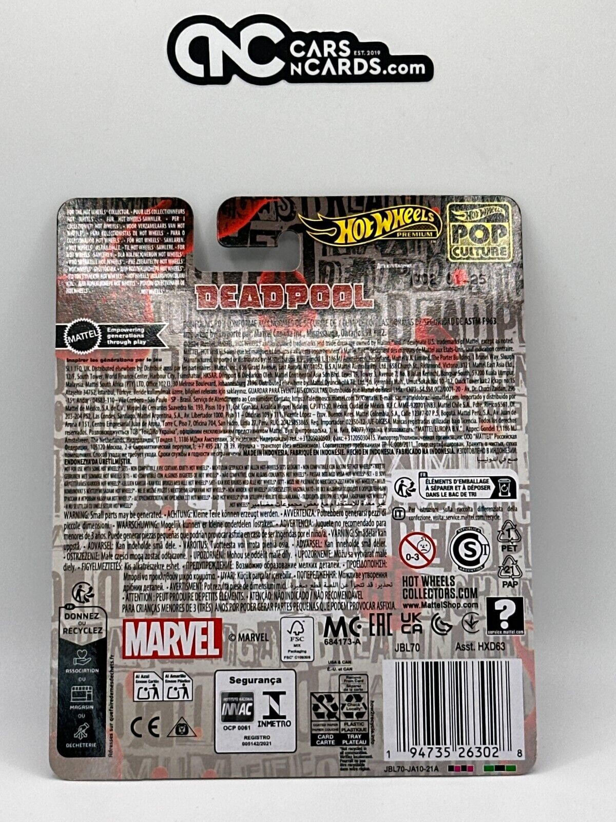 2025 Hot Wheels Premium Pop Culture Marvel Deadpool Scooter Red