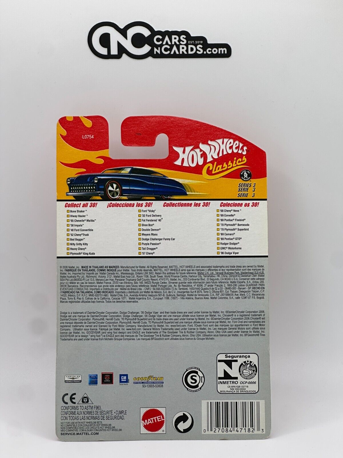 2007 Hot Wheels Classics Series 3 #26/30 Chrome '69 Camaro Red Line