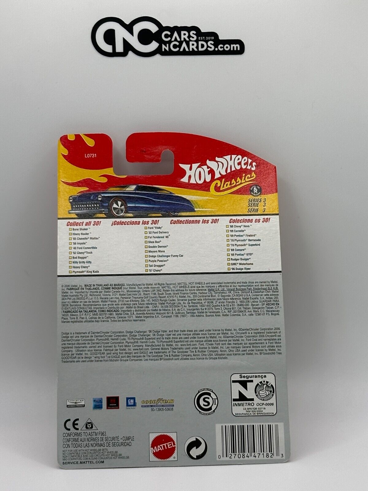 2007 Hot Wheels Classics Series 3 #3/30 Light Green '65 Chevelle Malibu Red Line