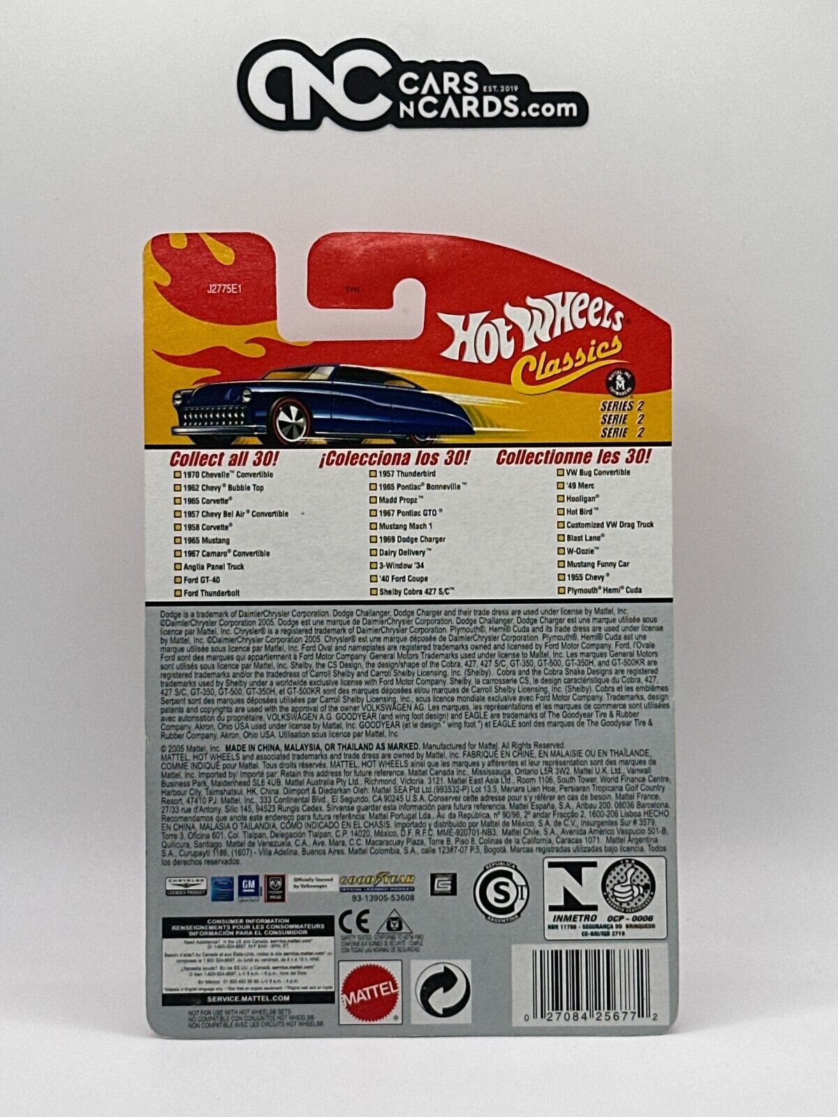 2006 Hot Wheels Classics Series 2 #19/30 Chrome '40 Ford Coupe White Line