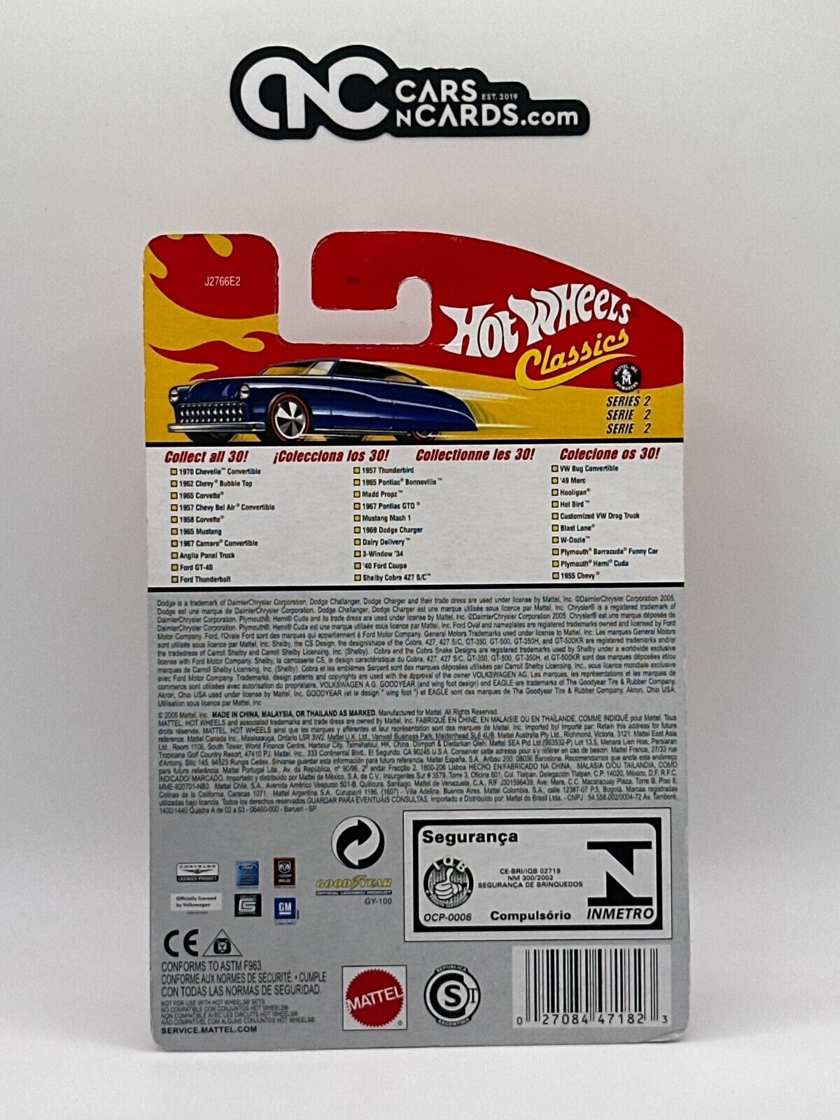 2006 Hot Wheels Classics Series 2 #10/30 Dark Blue Ford Thunderbolt Goodyear