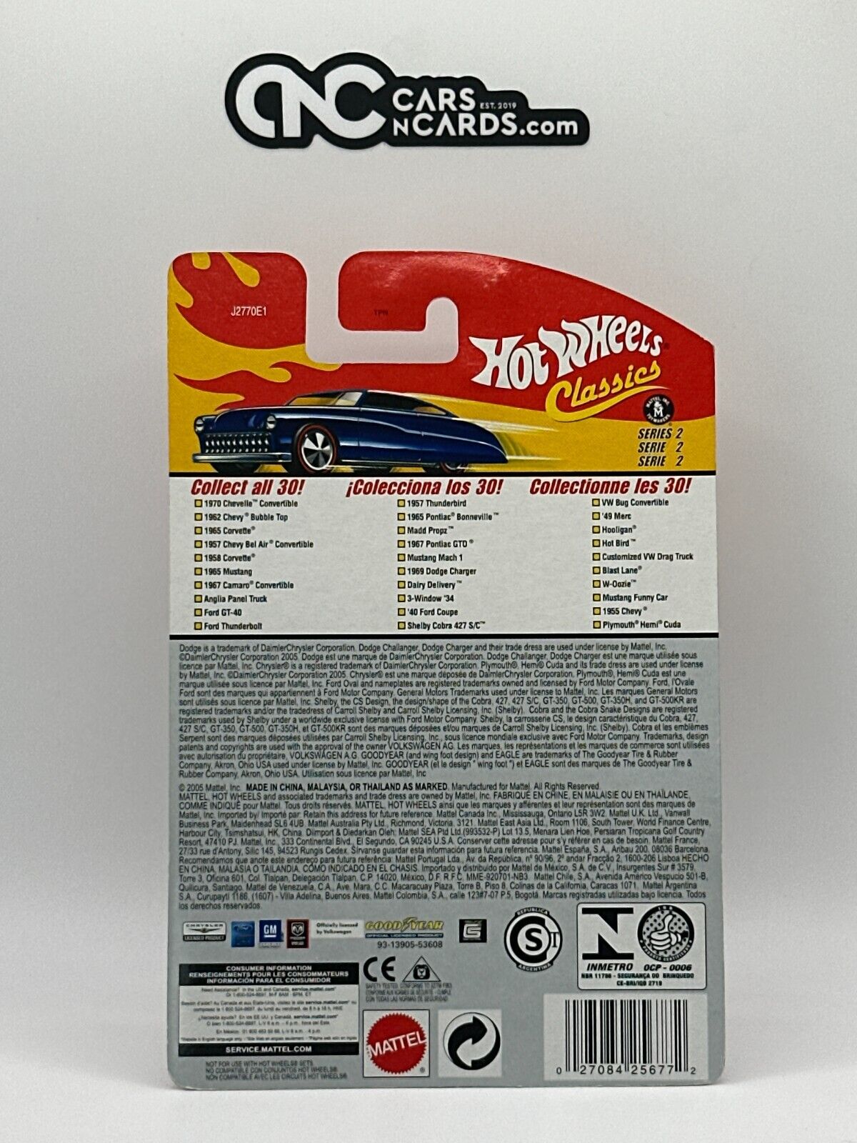 2006 Hot Wheels Classics Series 2 #14/30 Dark Blue 1967 Pontiac GTO Red Line