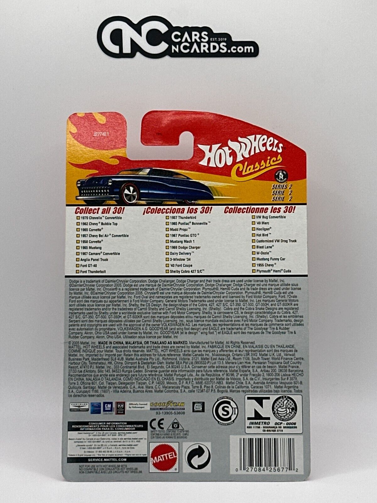 2006 Hot Wheels Classics Series 2 #18/30 Blue 3-Window '34 White Line