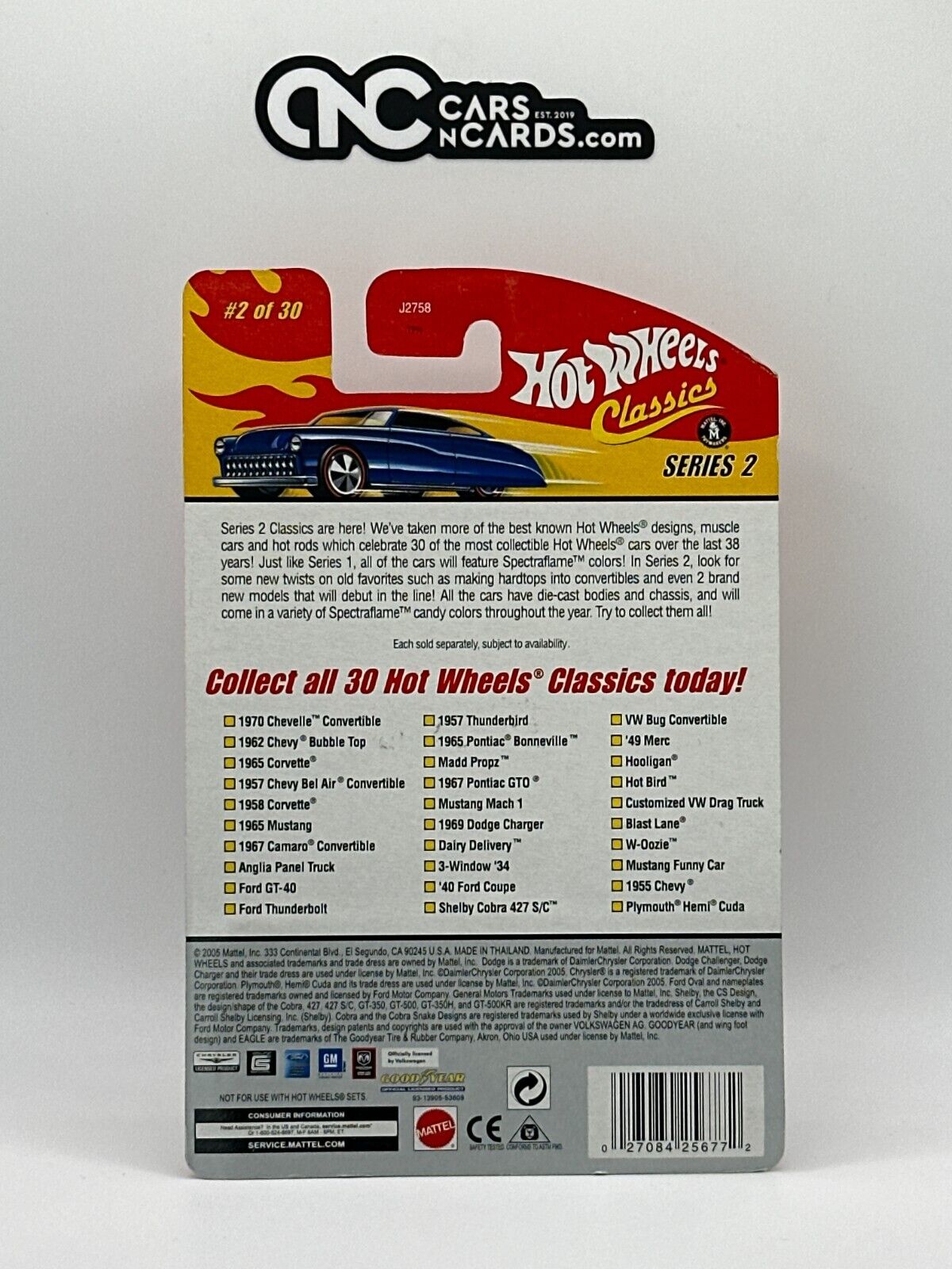 2006 Hot Wheels Classics Series 2 #2/30 Green 1962 Chevy Bubble Top White Line