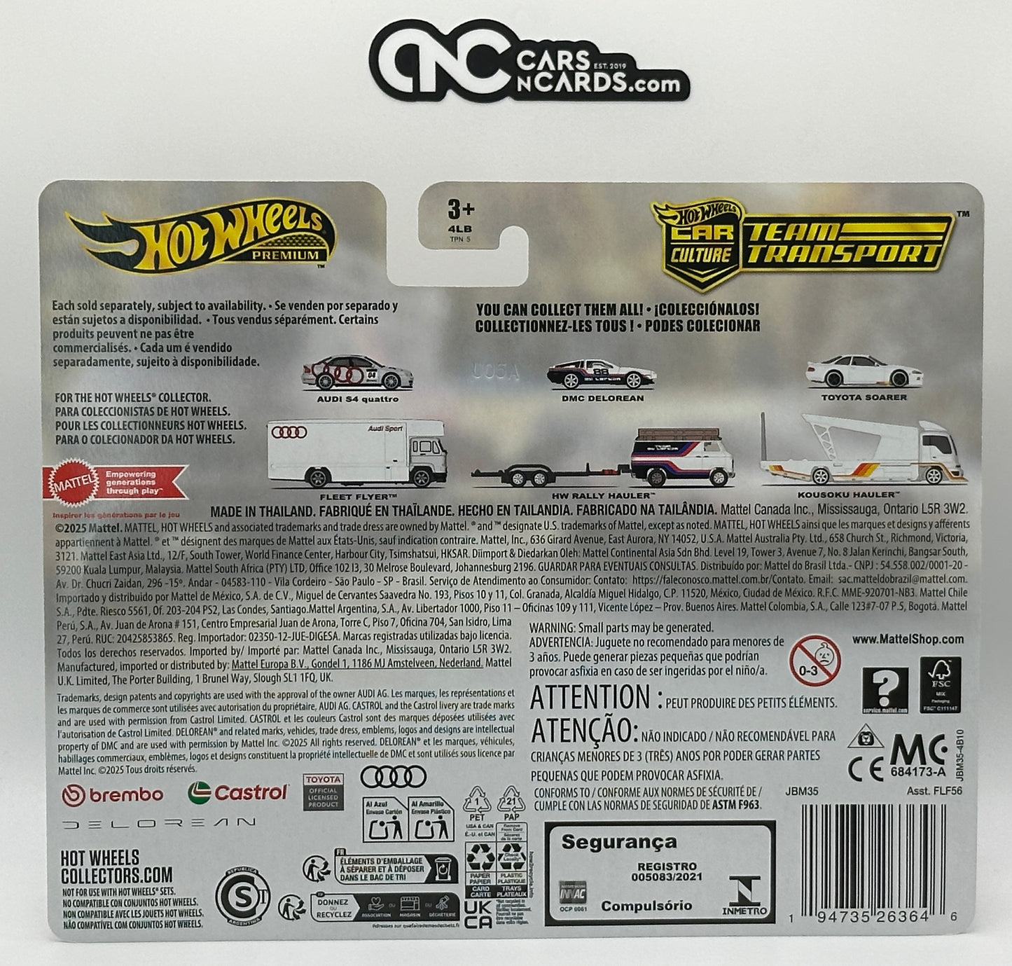 2025 Hot Wheels Premium Team Transport #78 DMC DeLorean HW Rally Hauler
