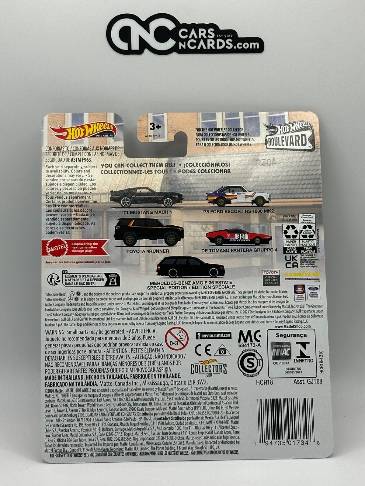 2022 Hot Wheels Premium Boulevard #58 Toyota 4Runner Black With Protector