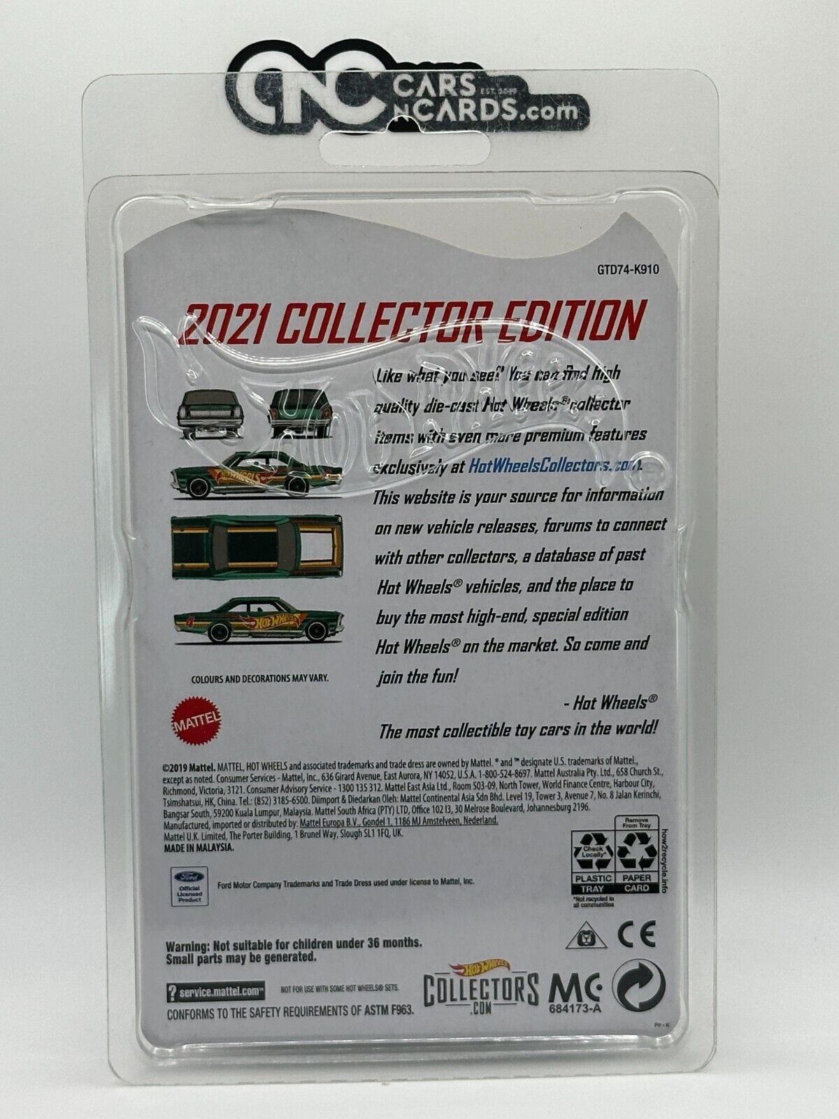 2021 Hot Wheels RLC Collector Edition Mail In '65 Ford Galaxie With Protector