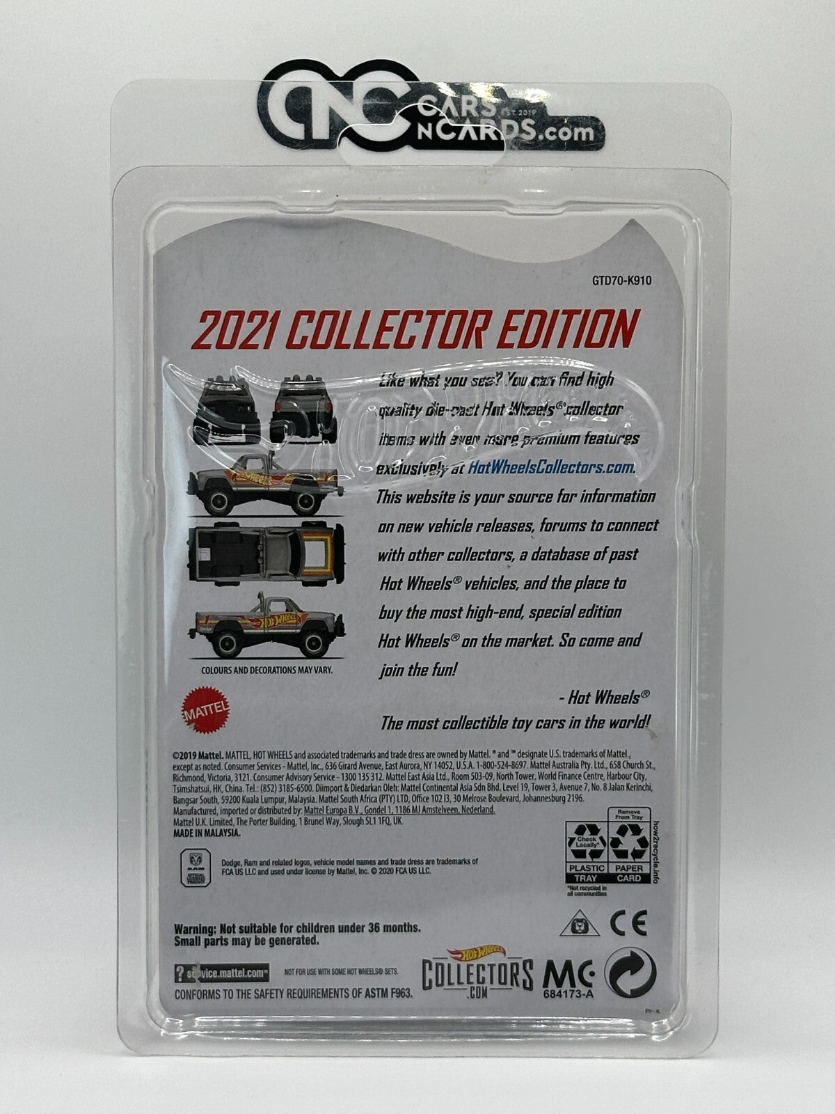 2021 Hot Wheels Collector Edition Zamac 1980 Dodge Macho Power Wagon