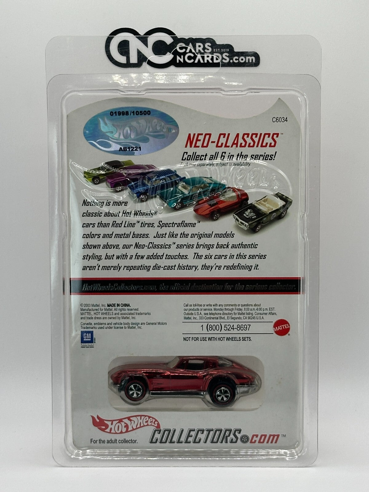 2003 Hot Wheels RLC Redline Neo Classics Series 3 '63 Vette 1988/10500