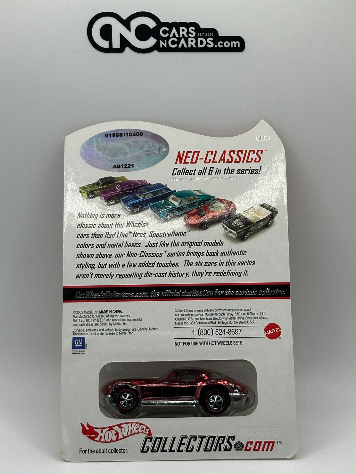 2003 Hot Wheels RLC Redline Neo Classics Series 3 '63 Vette 1988/10500