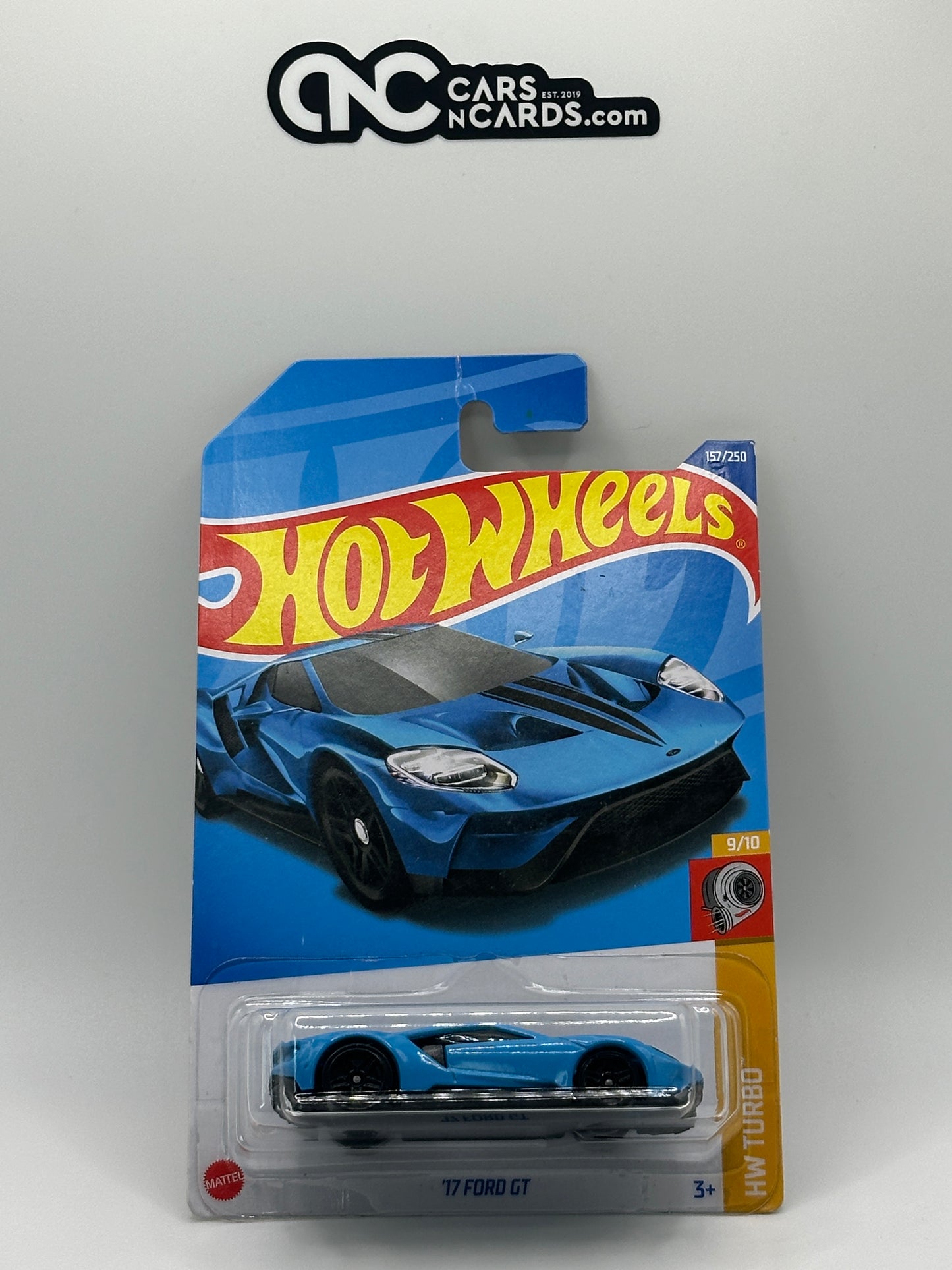 2022 Hot Wheels HW Turbo #9/10 '17 Ford GT #157/250 (Card Crease)