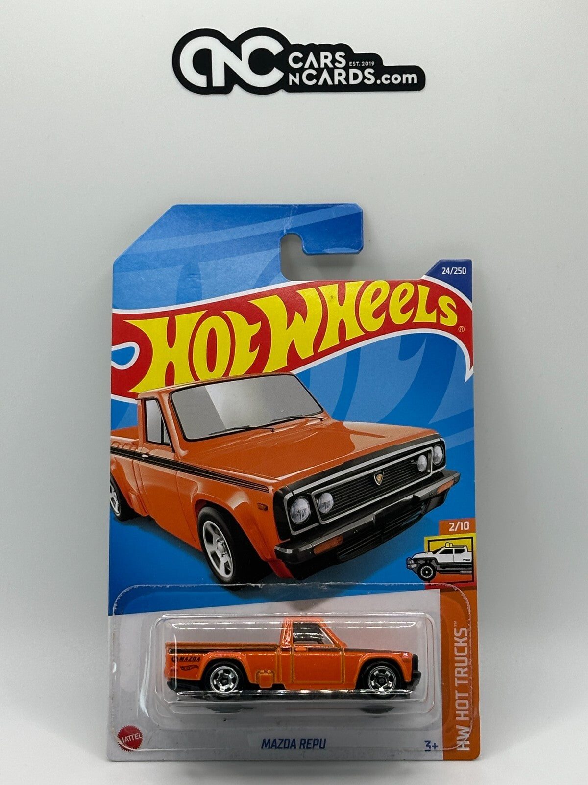 2022 Hot Wheels HW Hot Trucks 2/10 Mazda Repu Orange (Creased Hook)