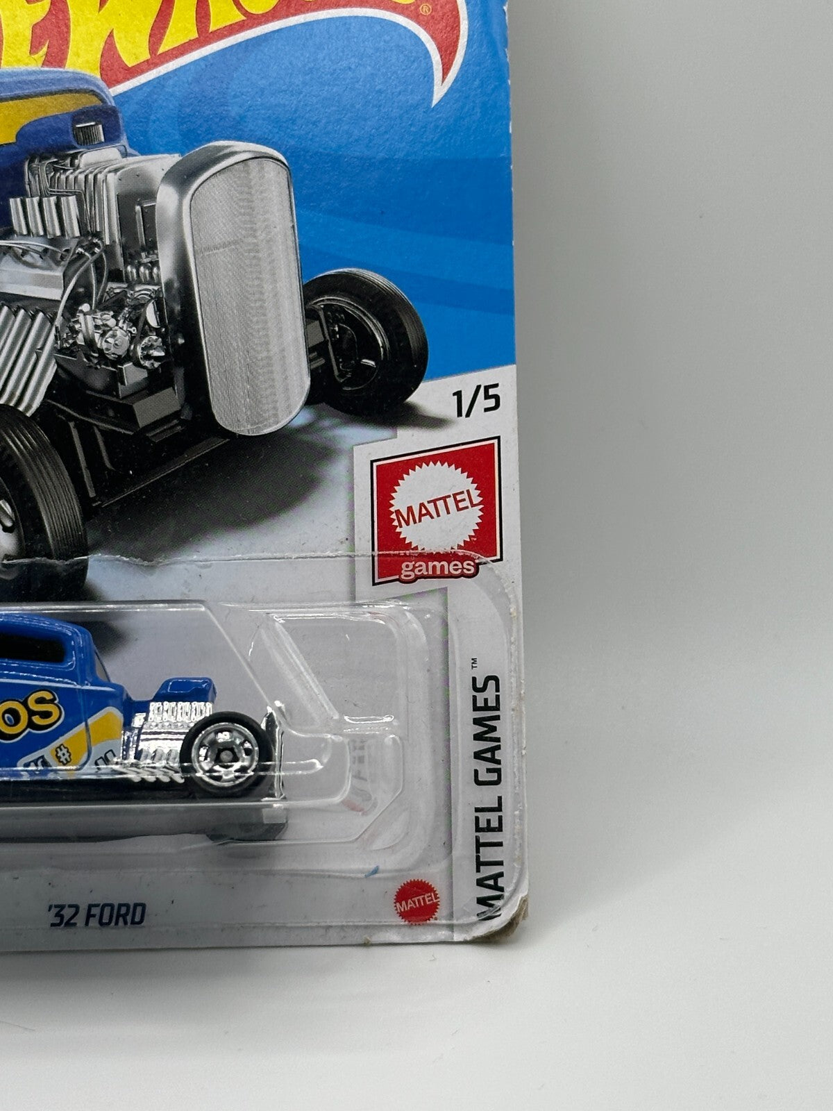 2021 Hot Wheels Mattel Games 1/5 '32 Ford DOS (Card Damage)