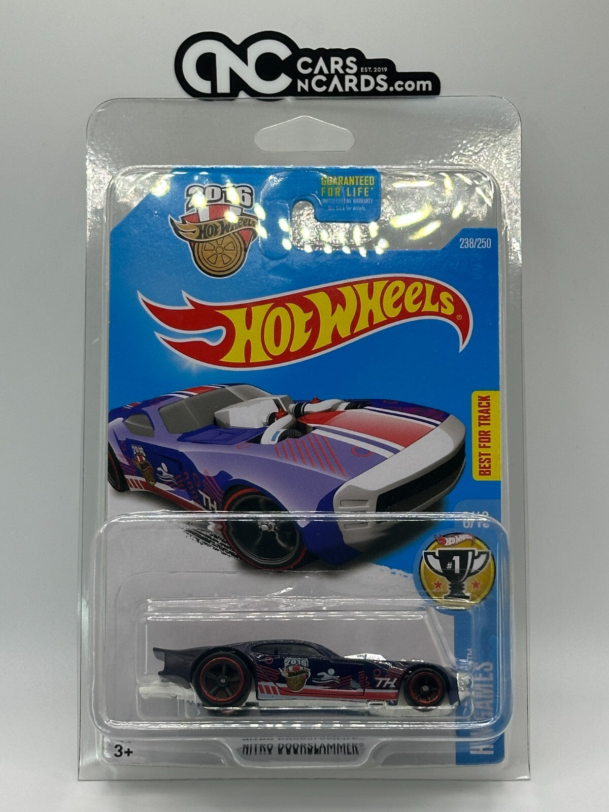 2016 Hot Wheels HW Games Nitro Doorslammer Super Treasure Hunt With Protector