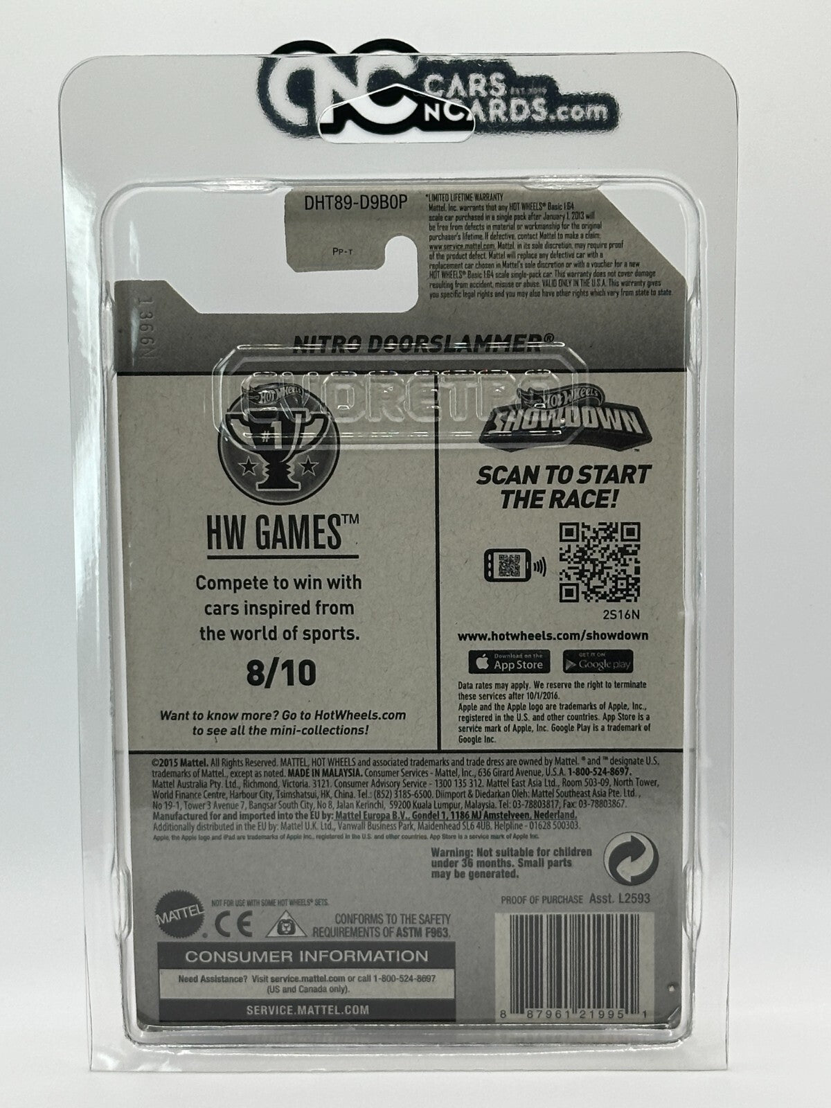 2016 Hot Wheels HW Games Nitro Doorslammer Super Treasure Hunt With Protector