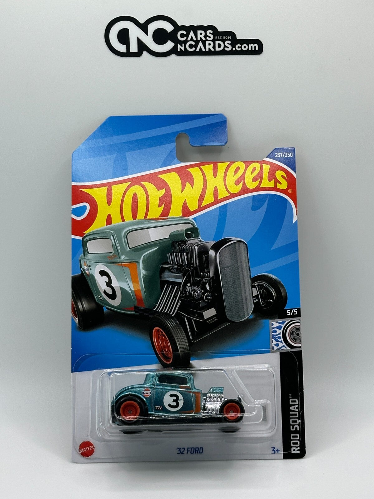 2022 Hot Wheels Rod Squad 5/5 '32 Ford Gulf Super Treasure Hunt With Protector