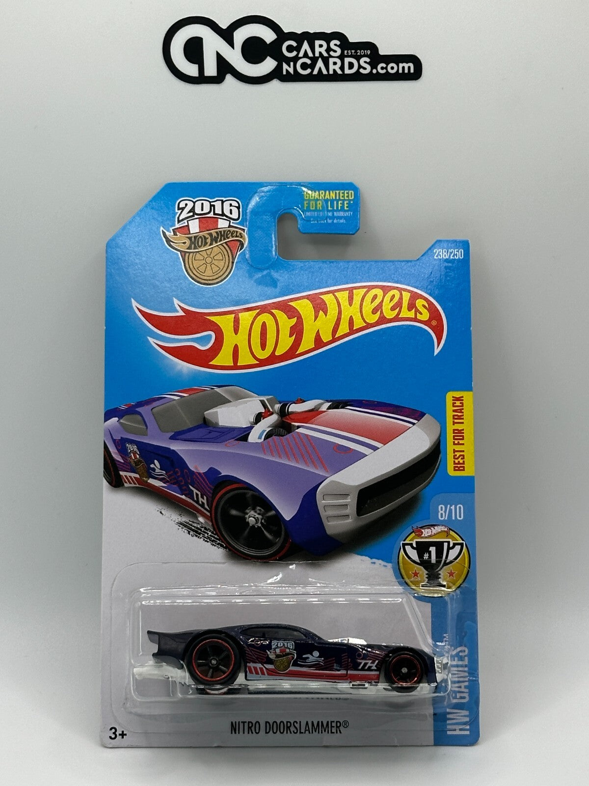 2016 Hot Wheels HW Games Nitro Doorslammer Super Treasure Hunt With Protector