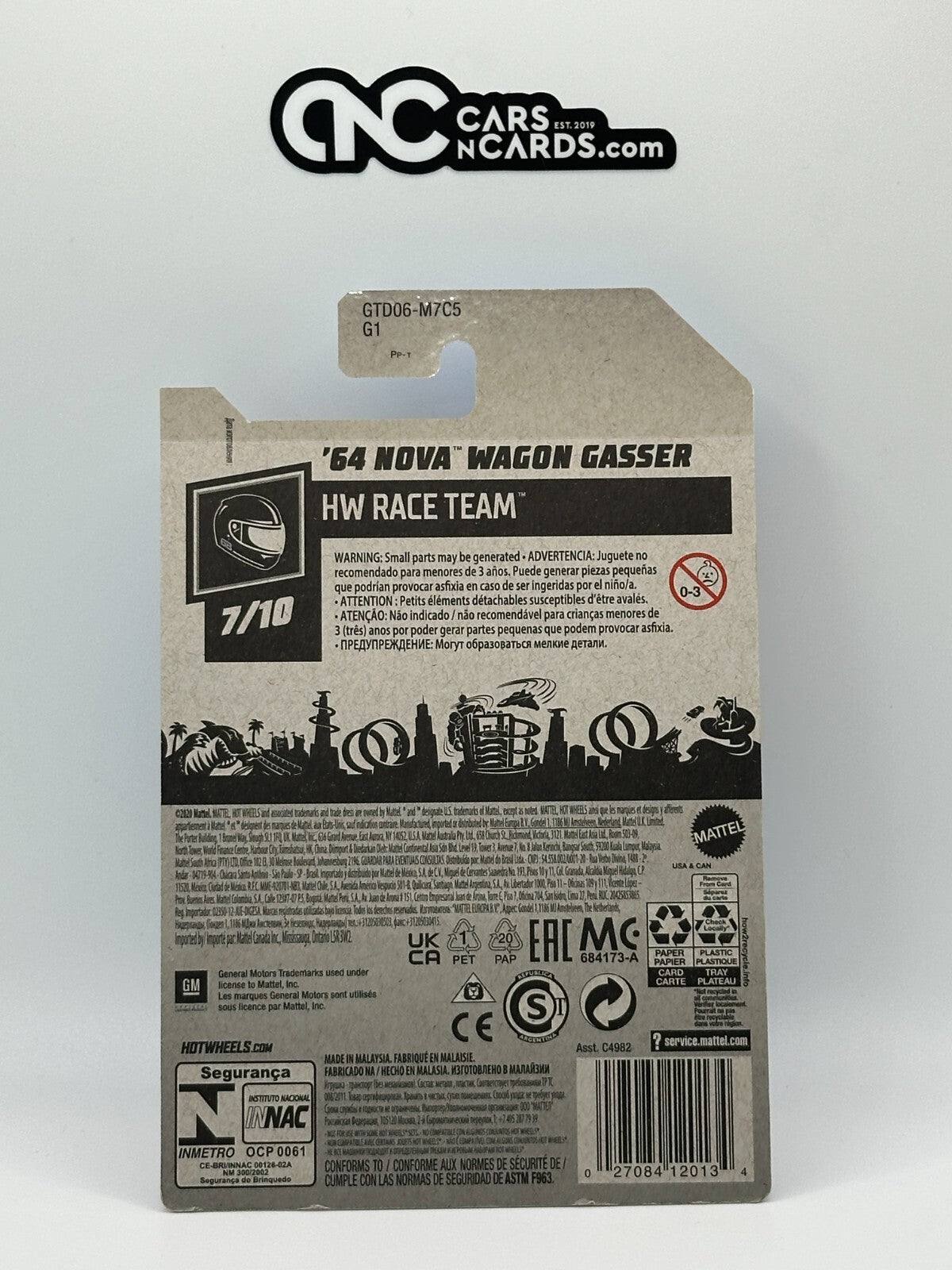 2021 Hot Wheels '64 Nova Wagon Gasser Super Treasure Hunt With Protector
