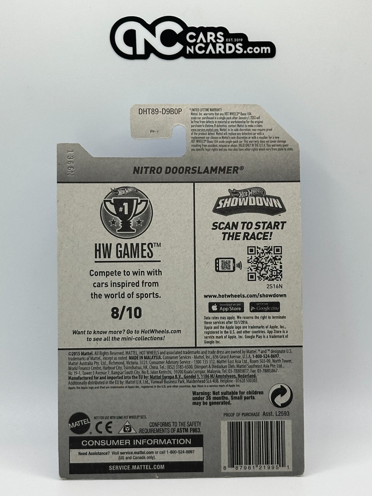 2016 Hot Wheels HW Games Nitro Doorslammer Super Treasure Hunt With Protector