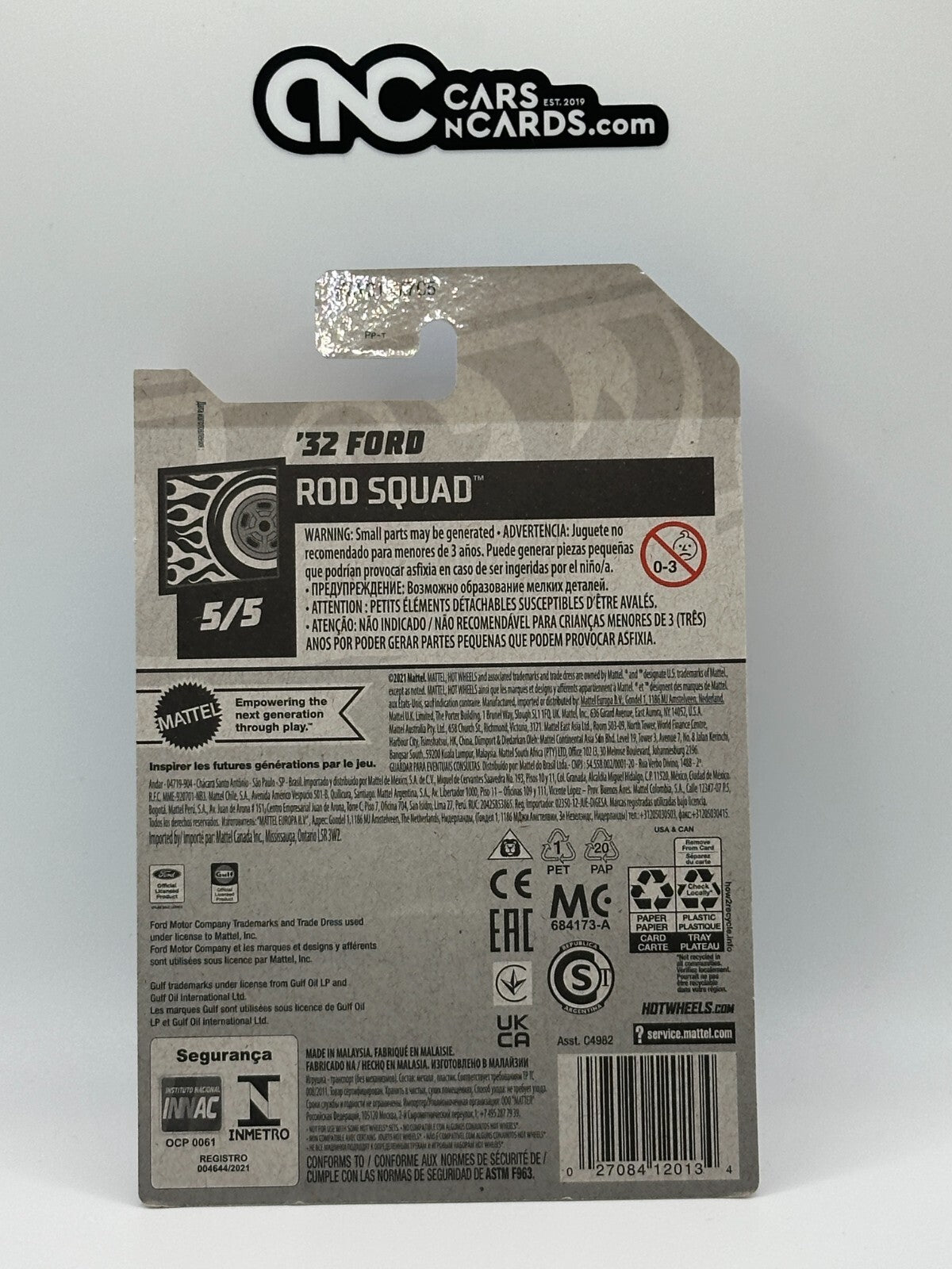 2022 Hot Wheels Rod Squad 5/5 '32 Ford Gulf Super Treasure Hunt With Protector