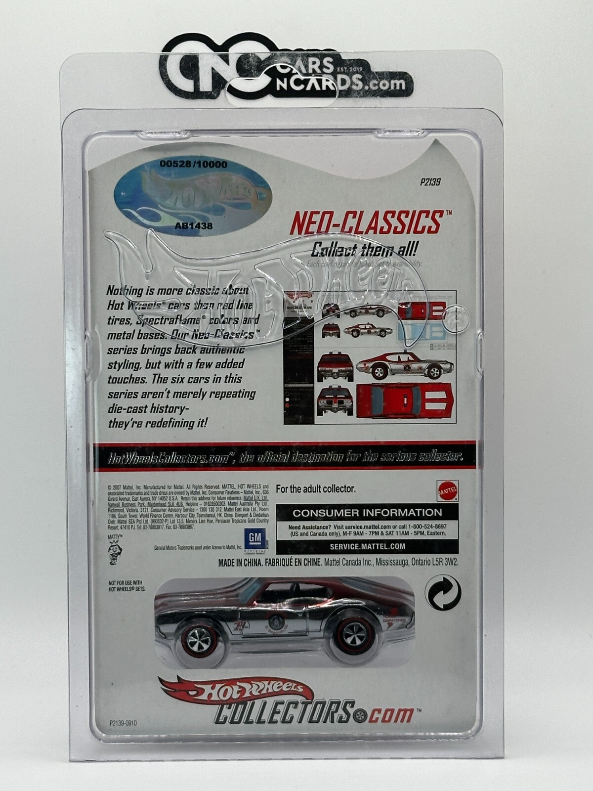 2008 Hot Wheels RLC Neo-Classics Series 8 OLDS 442 00528/10000 Low Number