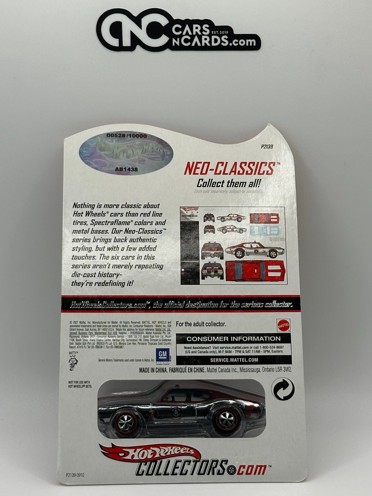 2008 Hot Wheels RLC Neo-Classics Series 8 OLDS 442 00528/10000 Low Number