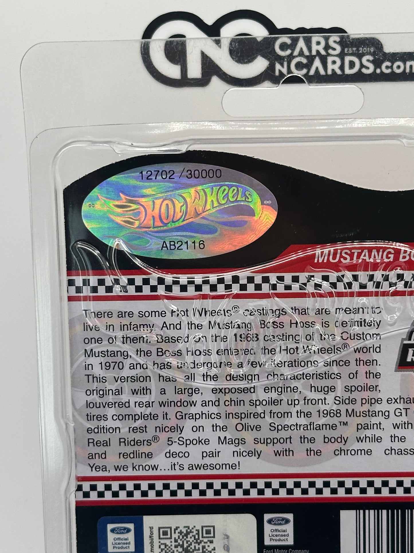 2022 Hot Wheels RLC Ford Mustang Boss Hoss 12702/30000 With Protector