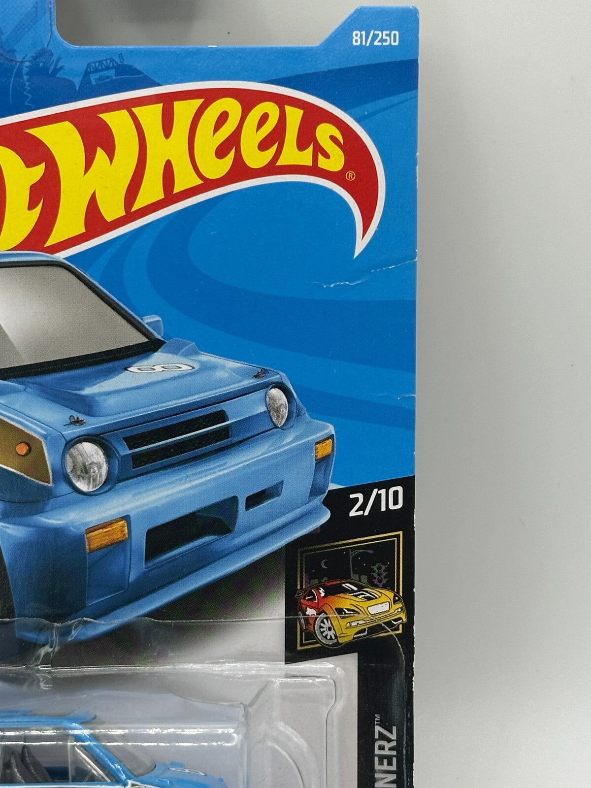 2019 Hot Wheels Nightburnerz 2/10 '85 Honda City Turbo II Blue (Card Crease)