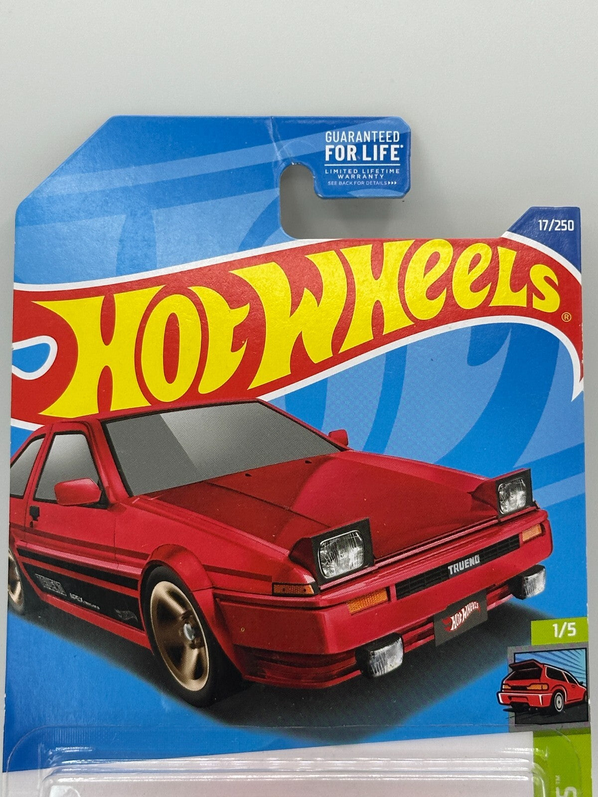 2022 Hot Wheels HW Hatchbacks 1/5 Toyota AE86 Sprinter Trueno (Card Crease)