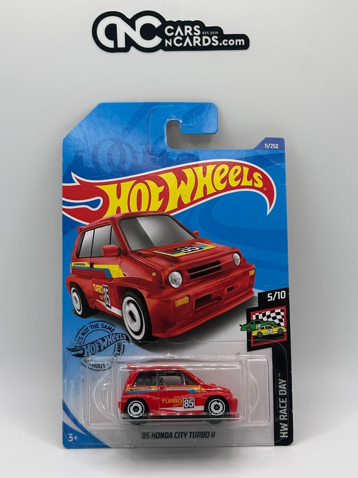 2020 Hot Wheels HW Race Day 5/10 '85 Honda City Turbo II Red (Card Crease)