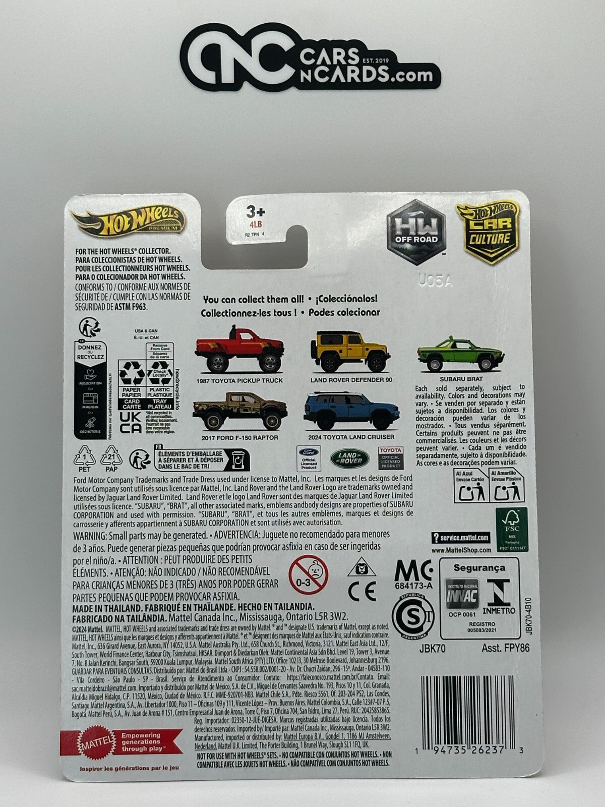2025 Hot Wheels Premium Car Culture HW Off Road 2017 Ford Raptor (Card Crease)