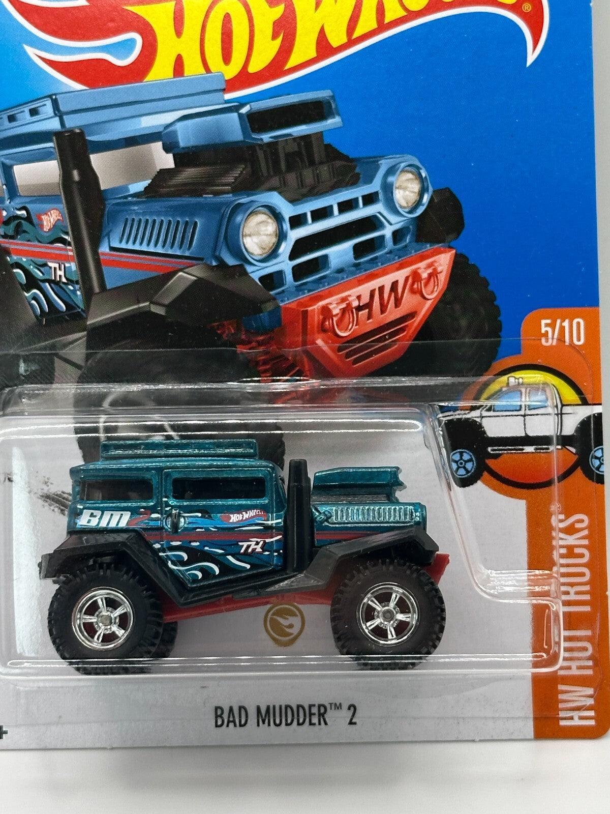 2016 Hot Wheels HW Hot Trucks Super Treasure Hunt Bad Mudder 2 With Protector