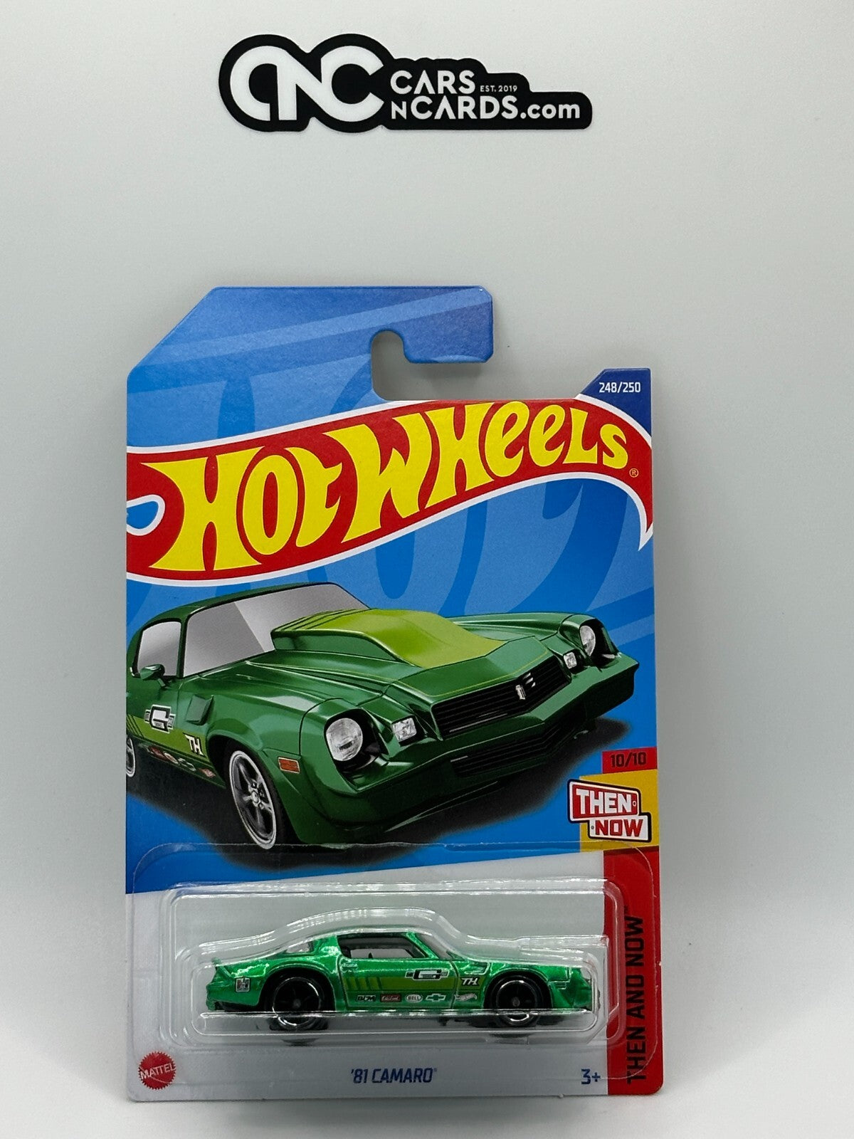 2022 Hot Wheels Then and Now Super Treasure Hunt '81 Camaro With Protector