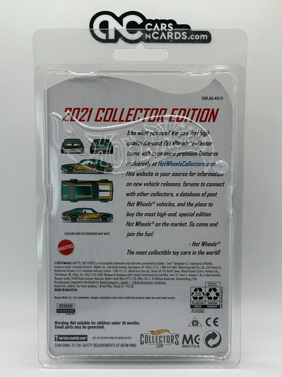 2021 Hot Wheels Mail In Collector Edition Nissan Laurel 2000 SGX With Protector
