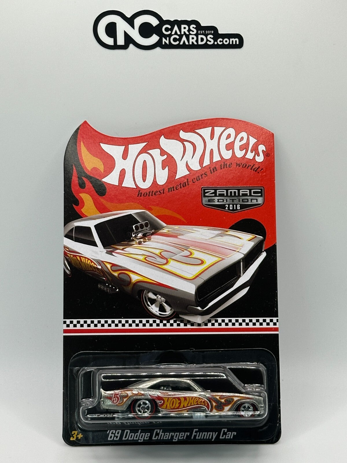 2016 Hot Wheels Zamac Collector Edition '69 Dodge Charger Funny Car W/Protector