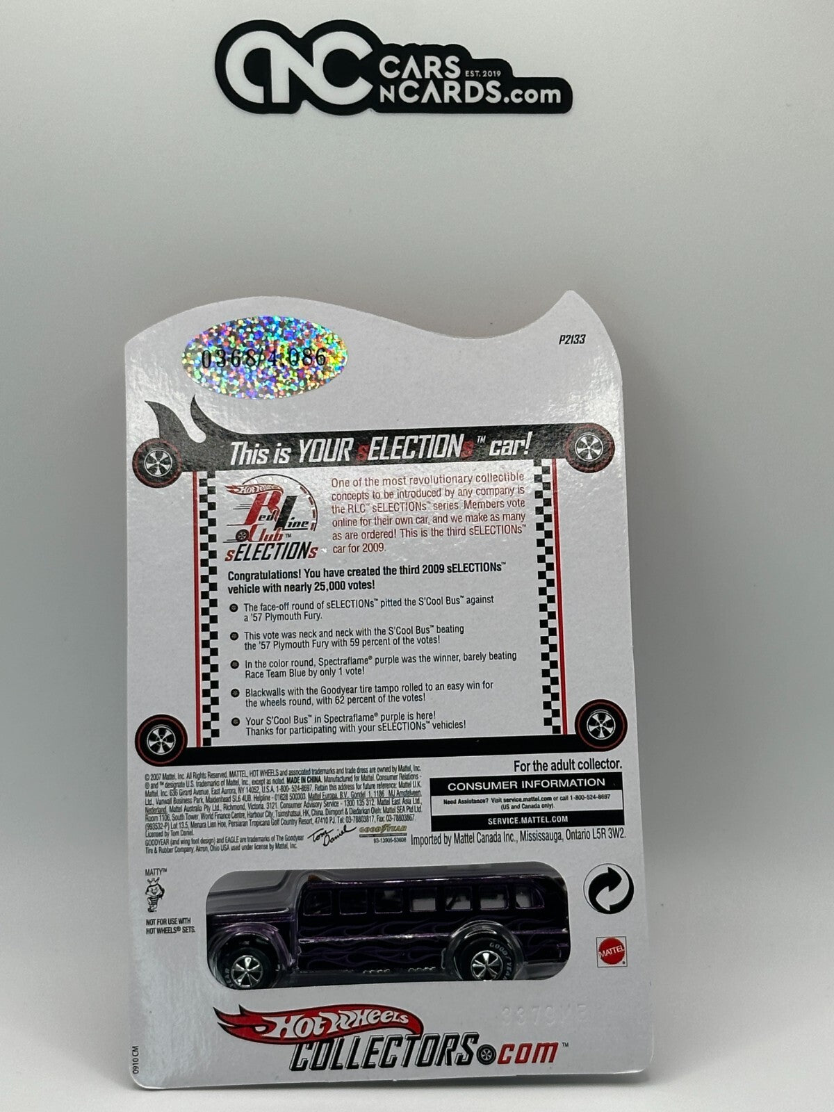 2009 Hot Wheels RLC 2009 sELECTIONs Series S'Cool Bus With Protector 0368/4086