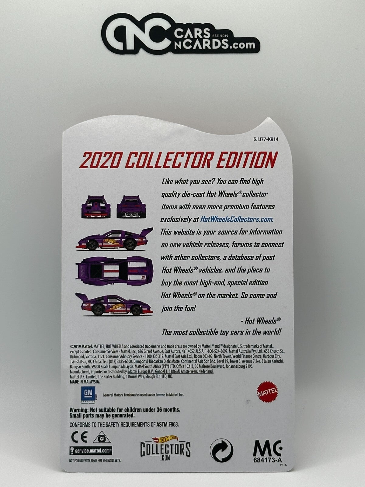 2020 Hot Wheels Mail In Collector Edition '76 Chevy Monza With Protector